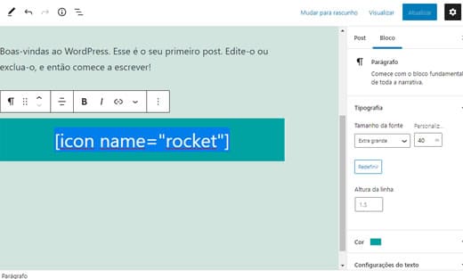 Aumentar tamanho do ícone