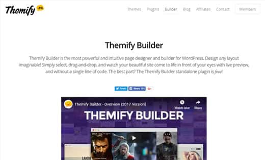 Construtor de Página Themify Builder