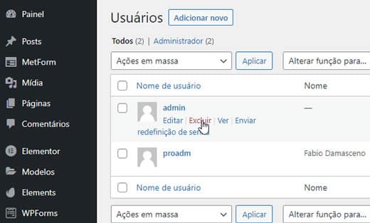 Como alterar o nome de usuário no WordPress