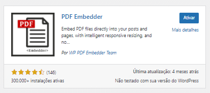 visualizador de PDF no WordPress