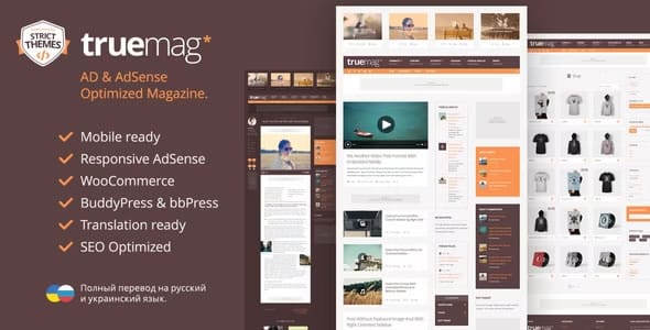 2. Truemag - AdSense WordPress Theme