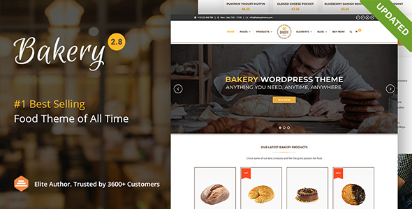 Bakery | WordPress Cake & Food Theme - tema WordPress