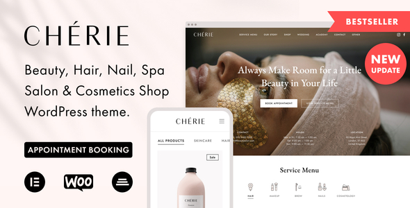 Chérie — Beauty Salon Spa WordPress - tema WordPress