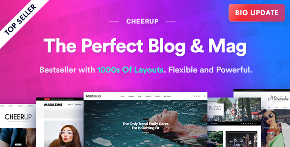 CheerUp - Food, Blog & Magazine for WordPress - tema WordPress