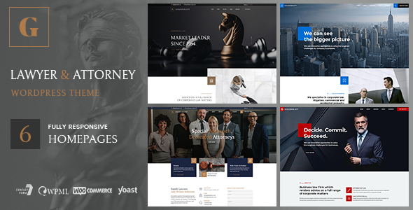 Goldenblatt - Lawyer & Attorney WordPress Theme - tema WordPress