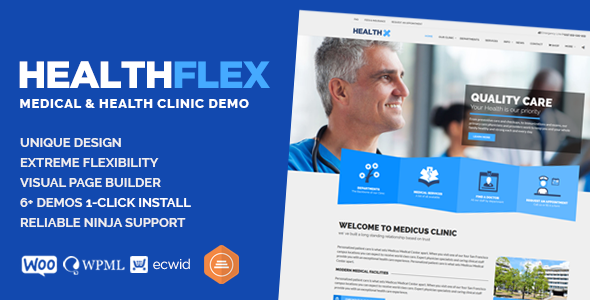 HEALTHFLEX - Doctor Medical Clinic & Health WordPress Theme - tema WordPress
