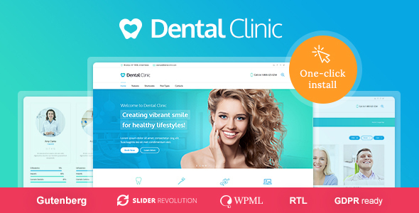 Medical and Dentist WordPress Theme - Dental Clinic - tema WordPress