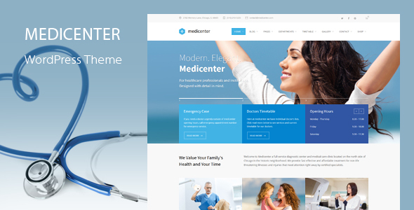 MediCenter - Health Medical Clinic WordPress Theme - tema WordPress