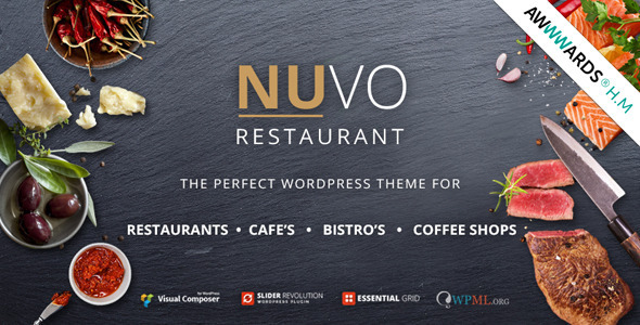 NUVO - Cafe & Restaurant WordPress Theme - tema WordPress