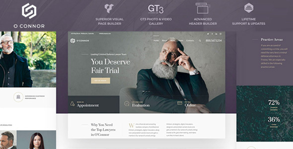Oconnor - Lawyer WordPress Theme - tema WordPress