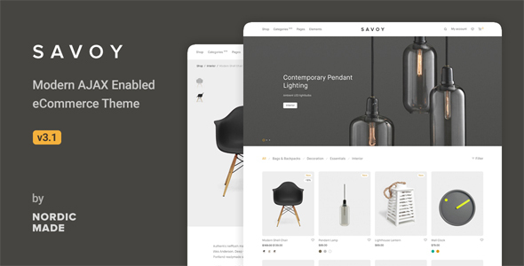 Savoy - Minimalist AJAX WooCommerce Theme - tema WordPress