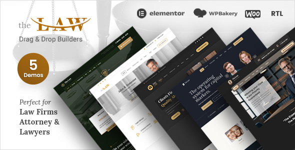 The Lawyer - Attorney WordPress Theme + RTL - tema WordPress