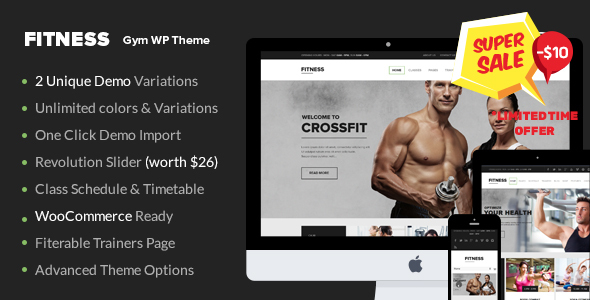Gym WordPress Theme | Fitness - tema WordPress