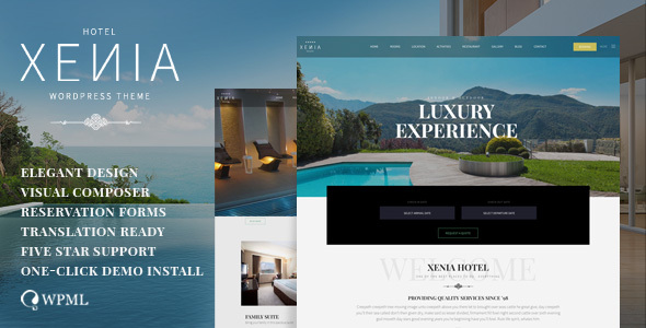 Hotel Xenia - Resort & Booking WordPress Theme - tema WordPress