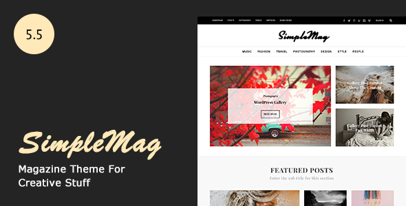 SimpleMag - Magazine theme for creative stuff - tema WordPress