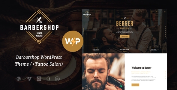 Berger | Barbershop, Hairdresser & Tattoo Salon WordPress Theme - tema WordPress