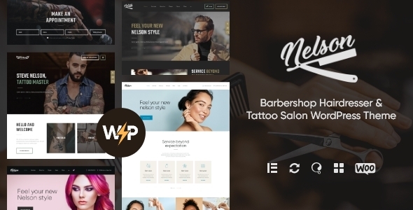 Nelson - Barbershop, Hairdresser & Tattoo Salon WordPress Theme - tema WordPress