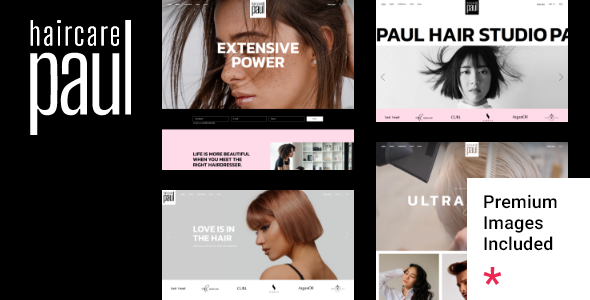 PaulHair - Hair Salon and Hairdresser WordPress Theme - tema WordPress
