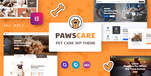 PawsCare - Pet Care & Veterinary WordPress Theme - tema WordPress