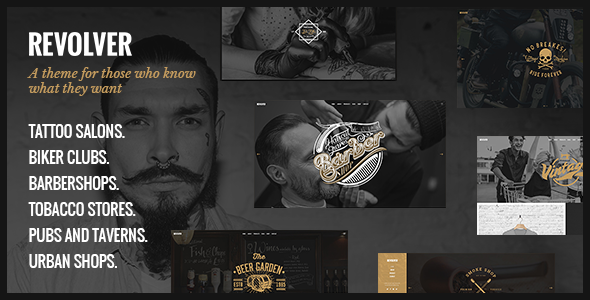 Revolver - Tattoo Studio and Barbershop WordPress Theme - tema WordPress