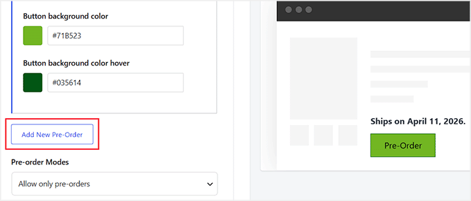Create multiple pre-order rules in Merchant