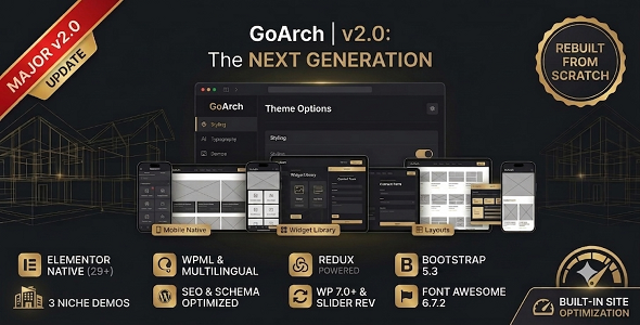 GoArch - Architecture & Interior Design WordPress Theme - tema WordPress