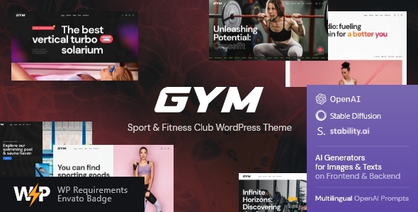 GYM | Gym WordPress Theme + Online Store - tema WordPress