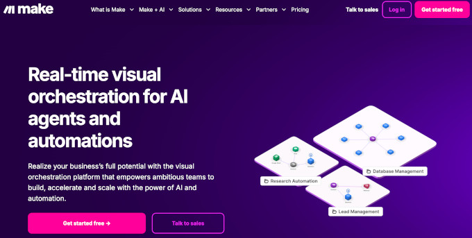 Make.com homepage
