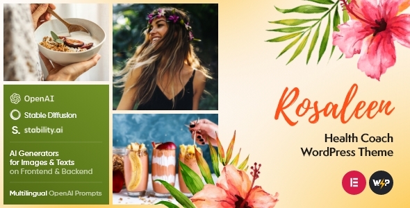 Rosaleen - Health Coach & Speaker WordPress Theme - tema WordPress