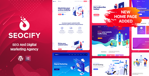 SEO Digital Marketing Agency WordPress Theme - Seocify - tema WordPress