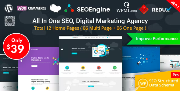 SEO Engine - Digital Marketing Agency WordPress Theme - tema WordPress