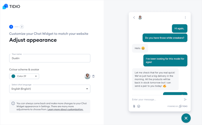 Setting up Tidio for WhatsApp integration