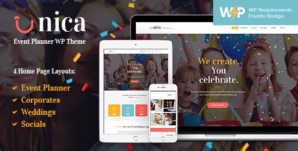 Unica - Event Planning & Wedding WordPress Theme - tema WordPress