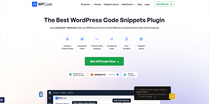 WPCode website