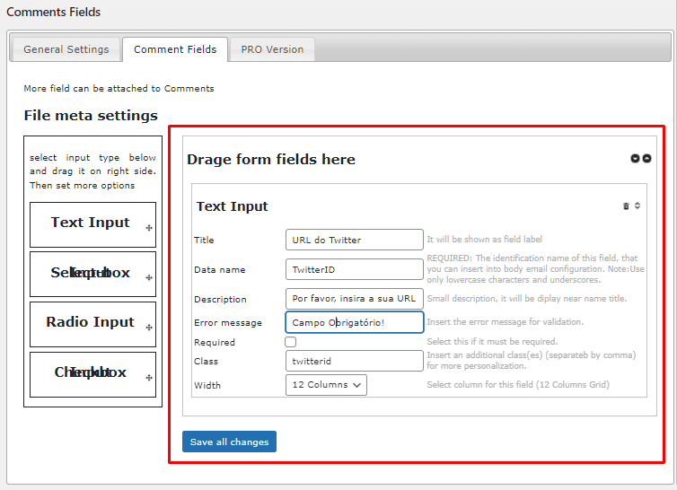 campos personalizados no formulário de comentários no WordPress